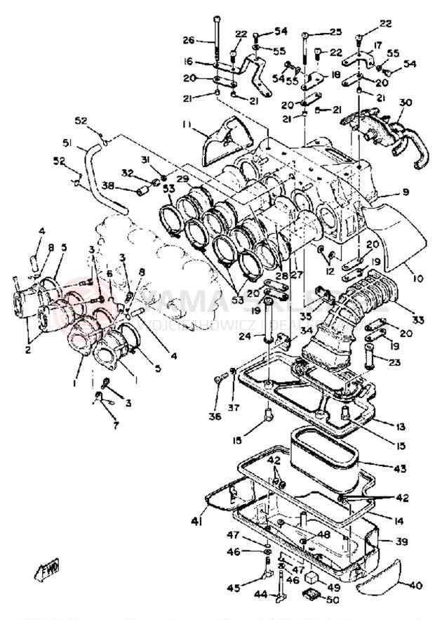 Schemat "Wtrysk paliwa" do Yamaha XS1100SH