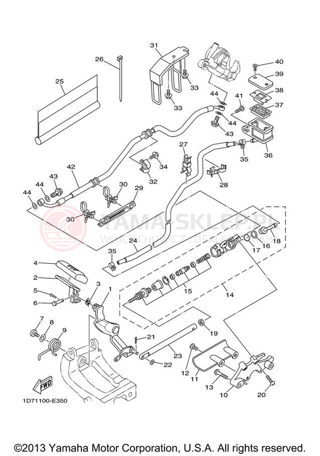 Schemat "Pompa hamulcowa tył" do Yamaha STRATOLINER XV19CTV/XV19CTVC