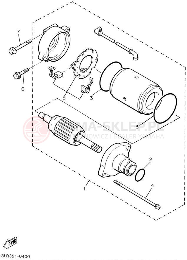 Schemat "rozrusznik" do Yamaha V-MAX 1200 VMX12LC/VMX12L
