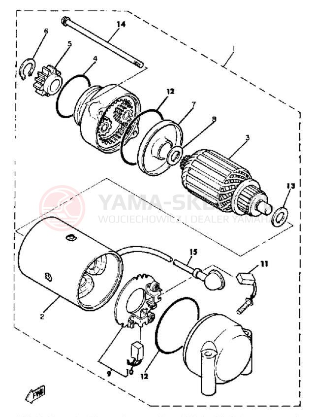 Schemat "rozrusznik" do Yamaha XJ650 XJ650H