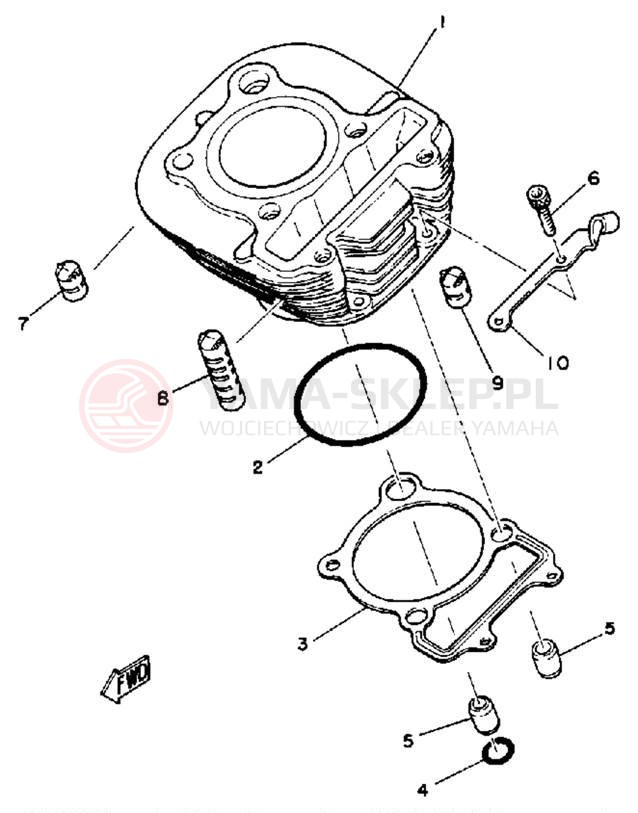 Schemat "cylinder" do Yamaha BIG WHEEL ELEC START BW200EU