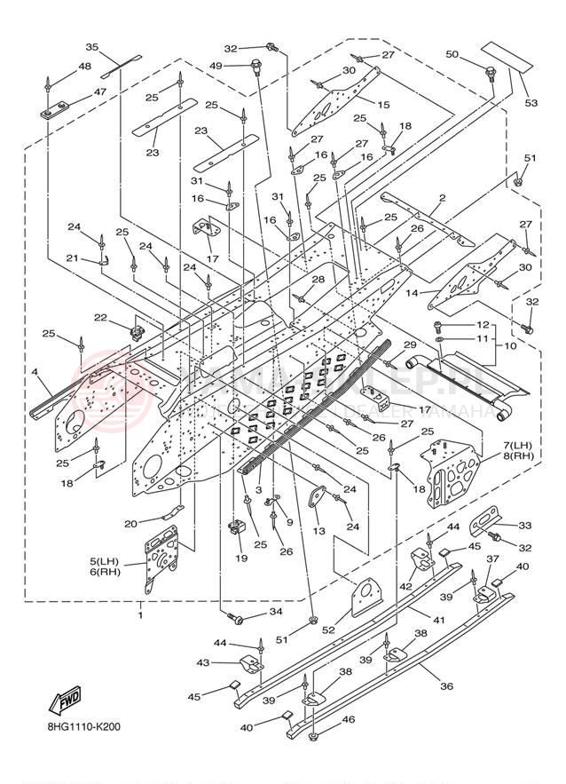 Schemat "rama" do Yamaha APEX RX10PEL/RX10PER