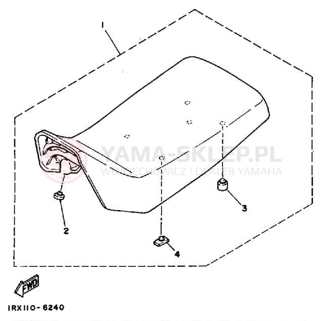 Schemat "siedzenie" do Yamaha YTZ250S
