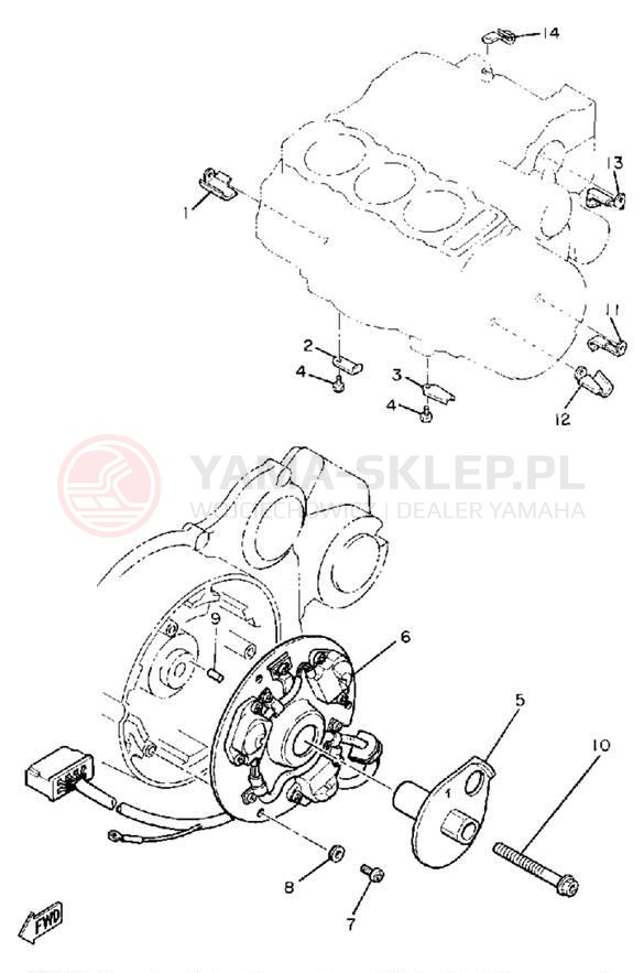 Schemat "Układ zapłonowy" do Yamaha XS850SH