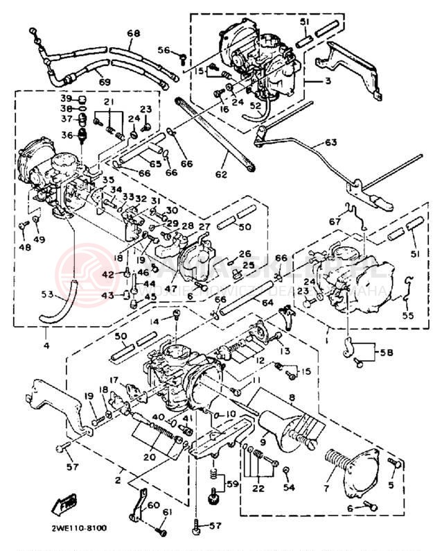 Schemat "Gaźnik" do Yamaha V-MAX 1200 VMX12U/VMX12UC
