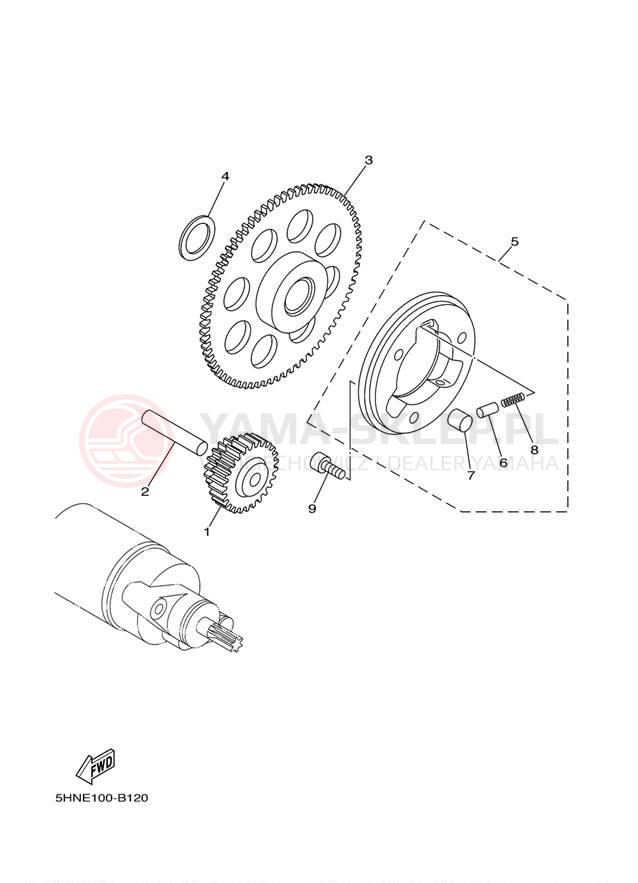 Schemat "rozrusznik" do Yamaha TTR90 TTR90ER