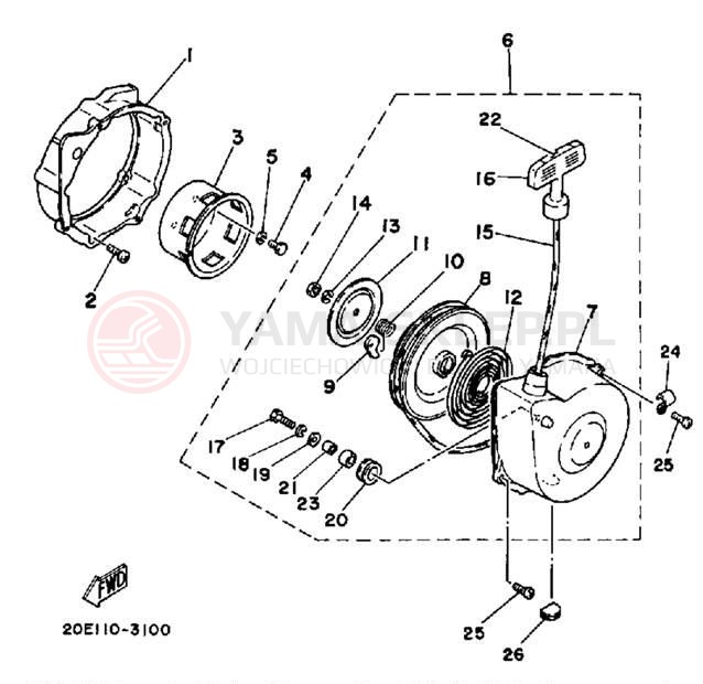 Schemat "rozrusznik" do Yamaha YT125L