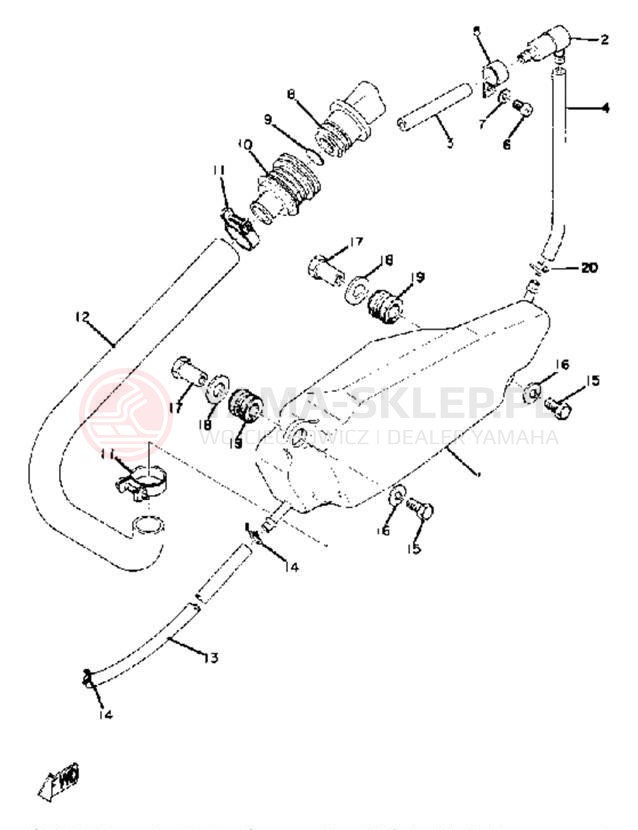 Schemat "Miska olejowa" do Yamaha SC500A