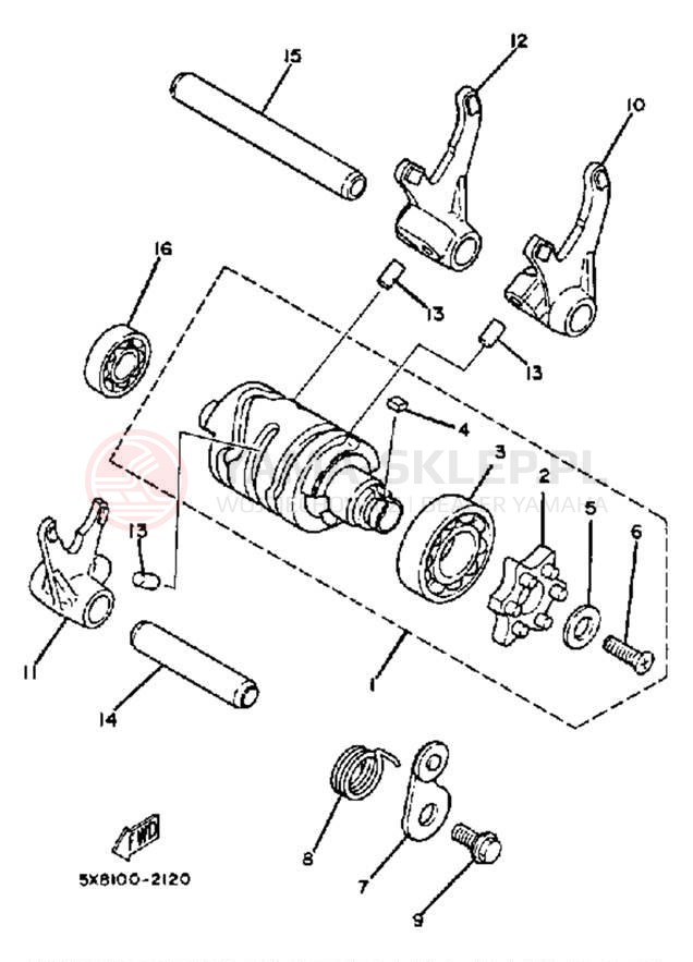 Schemat "Wodziki, automat" do Yamaha IT175J