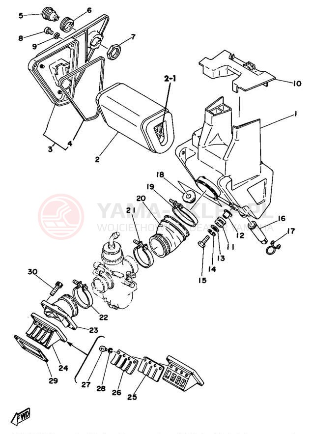 Schemat "Wtrysk paliwa" do Yamaha DT400D/DT250D