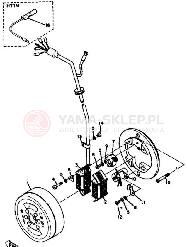 Schemat "Układ zapłonowy" do Yamaha HT1