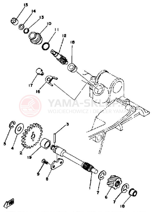 Schemat "Tryby licznika" do Yamaha RD400C