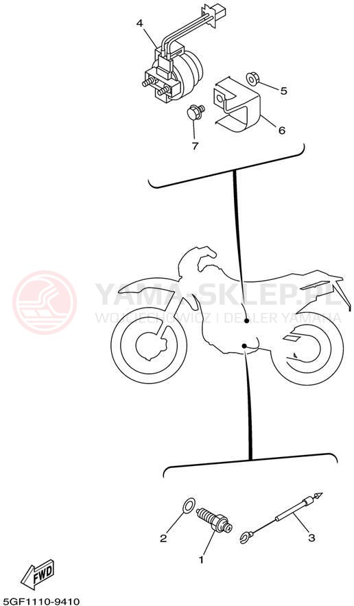 Schemat "układ elektryczny" do Yamaha TTR250 TTR250P/TTR250PC