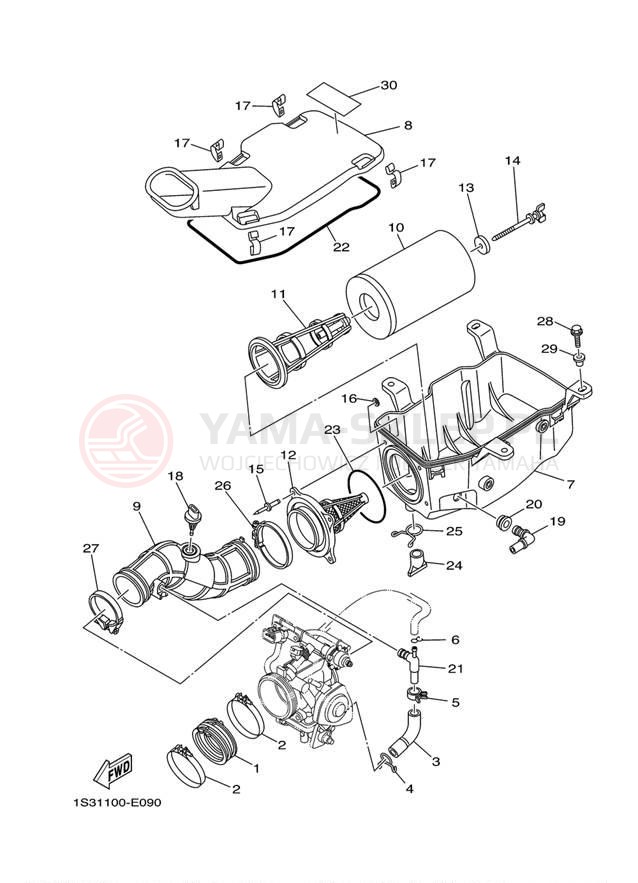 Schemat "Wtrysk paliwa" do Yamaha RAPTOR 700 YFM70RW