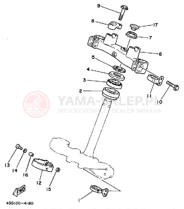 Schemat "Półki zawieszenia" do Yamaha IT200N