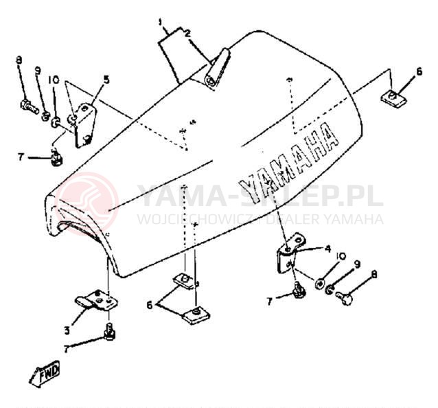 Schemat "siedzenie" do Yamaha YZ100G