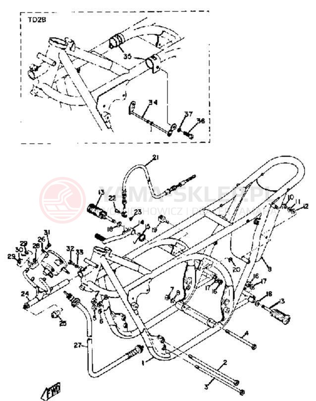Schemat "rama" do Yamaha TD2