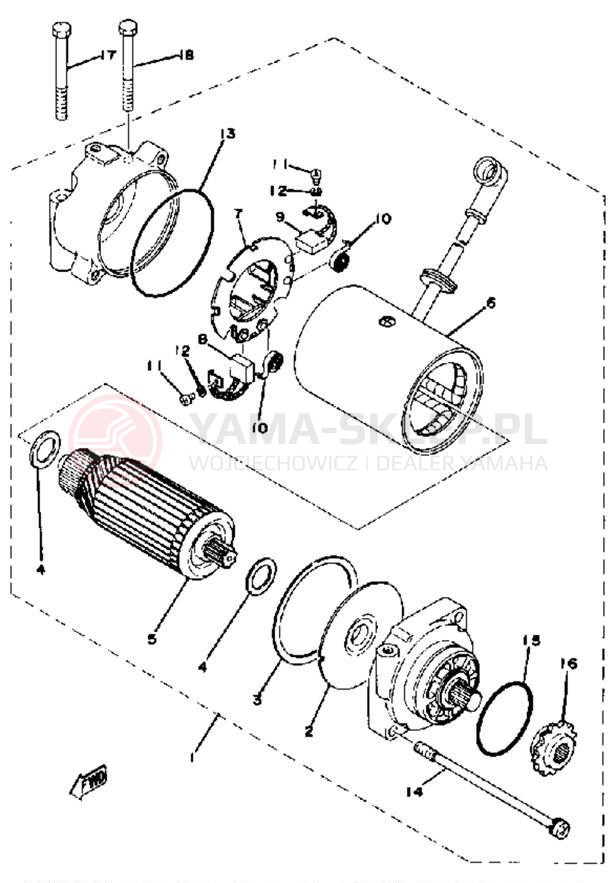 Schemat "rozrusznik" do Yamaha XS400G