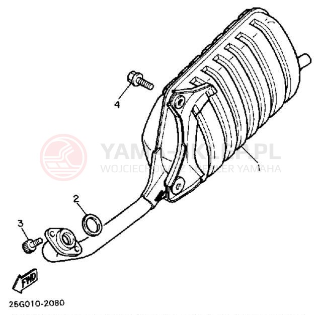 Schemat "wydech" do Yamaha RIVA 180 XC180K/XC180KC