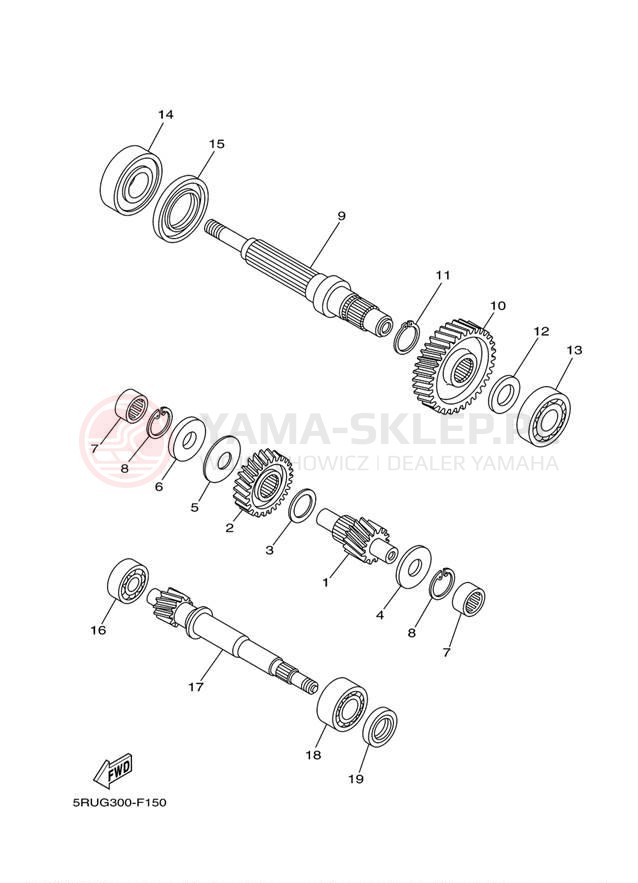 Schemat "Skrzynia biegów " do Yamaha MAJESTY YP400ZW/YP400ZS
