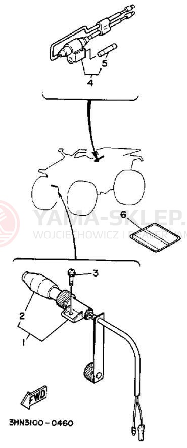 Schemat "układ elektryczny" do Yamaha BIG BEAR 4WD YFM350FWA