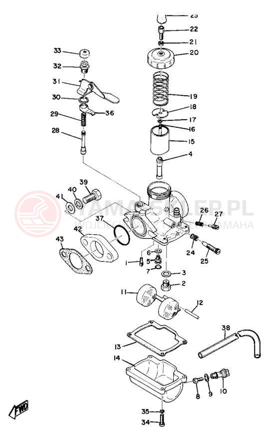 Schemat "Gaźnik" do Yamaha ATM1B/CT1B/AT1B
