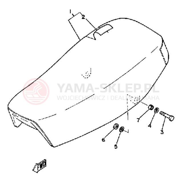Schemat "siedzenie" do Yamaha TT250H