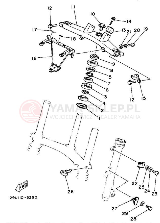 Schemat "Półki zawieszenia" do Yamaha YTM225DXL