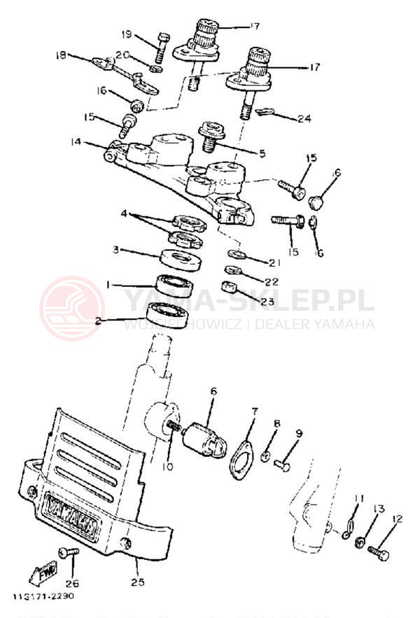 Schemat "Półki zawieszenia" do Yamaha XJ1100J