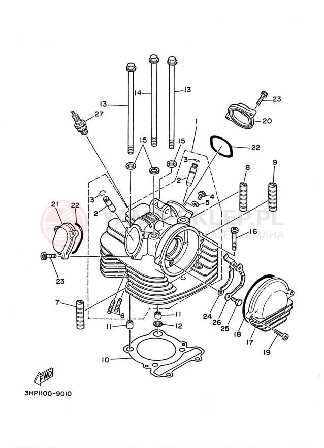 Schemat "głowica" do Yamaha WARRIOR YFM350XMC/YFM350XM