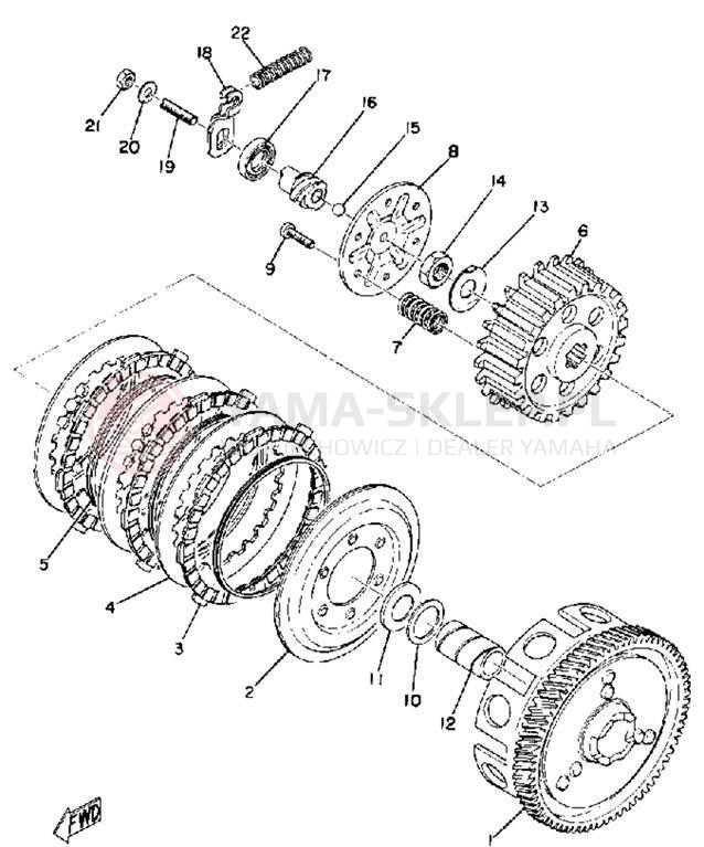 Schemat "sprzęgło" do Yamaha G6SB
