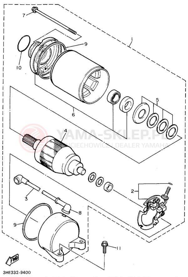 Schemat "rozrusznik" do Yamaha FZR600RG/FZR600RGC