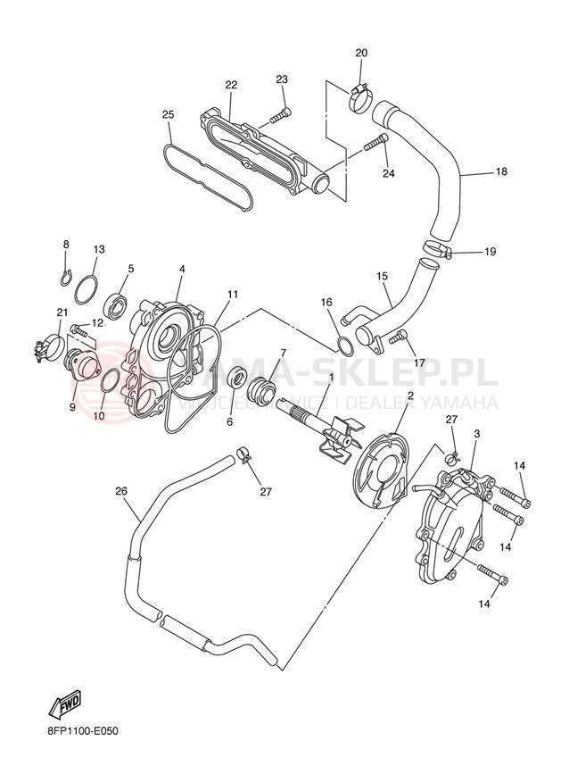 Schemat "Pompa wody" do Yamaha APEX SE RX10PSDW/RX10PSDB