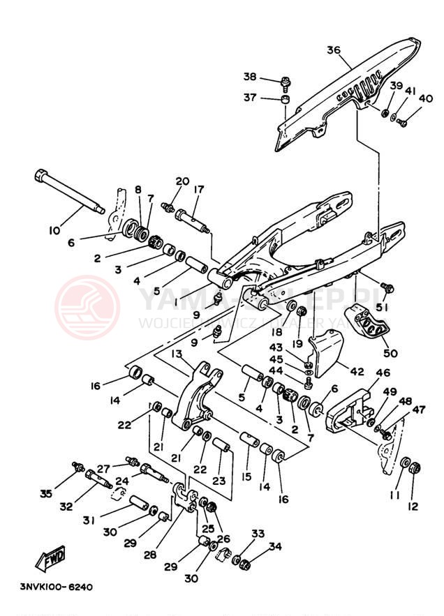 Schemat "wahacz" do Yamaha XT350J/XT350JC