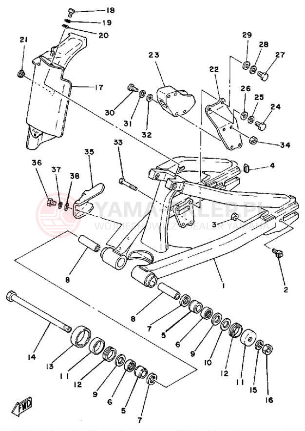 Schemat "wahacz" do Yamaha IT175H