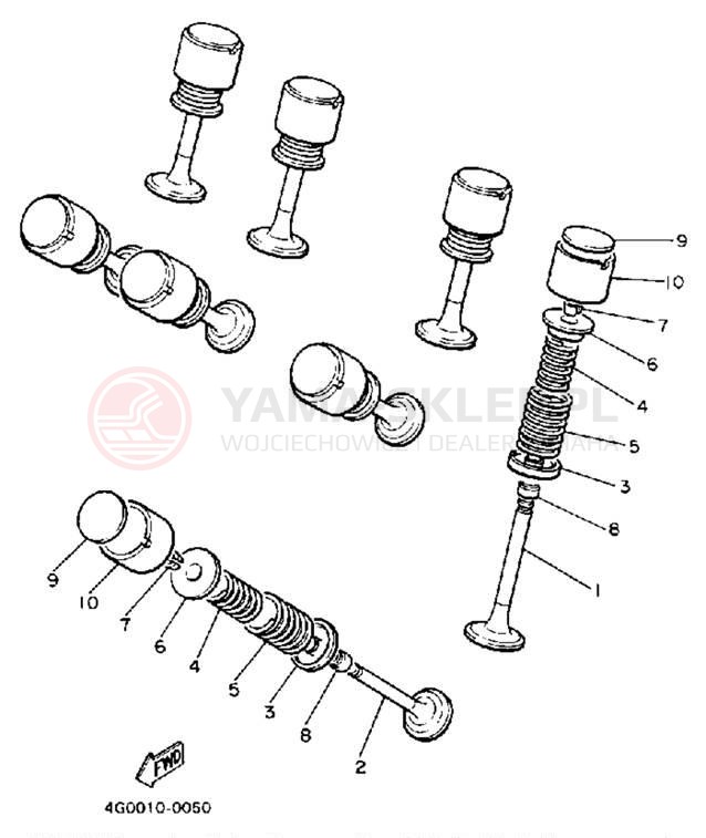 Schemat "zawory" do Yamaha RADIAN YX600UC/YX600U