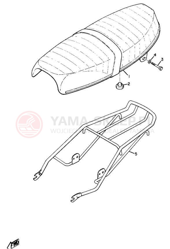 Schemat "Siedzenie - stelaż" do Yamaha AS2C