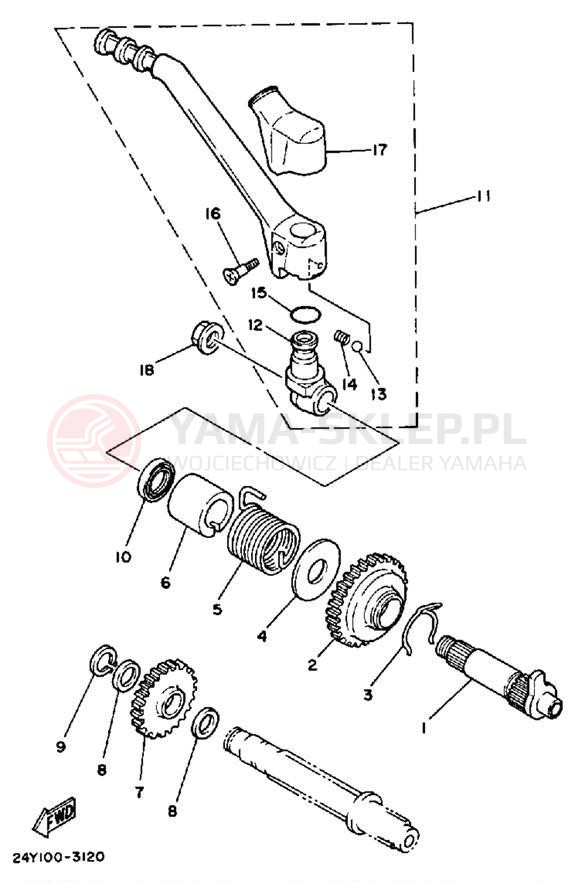 Schemat "rozrusznik" do Yamaha YZ250L