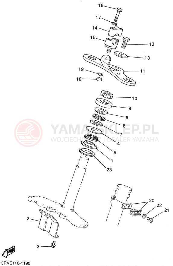 Schemat "Półki zawieszenia" do Yamaha YZINGER PW80N1