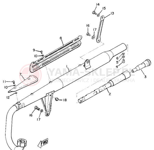 Schemat "tłumik" do Yamaha L5TA