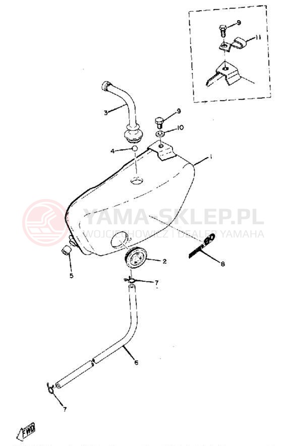 Schemat "Miska olejowa" do Yamaha GT80MXB/GT80B