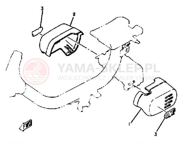 Schemat "Pokrywa boczna" do Yamaha QT50J