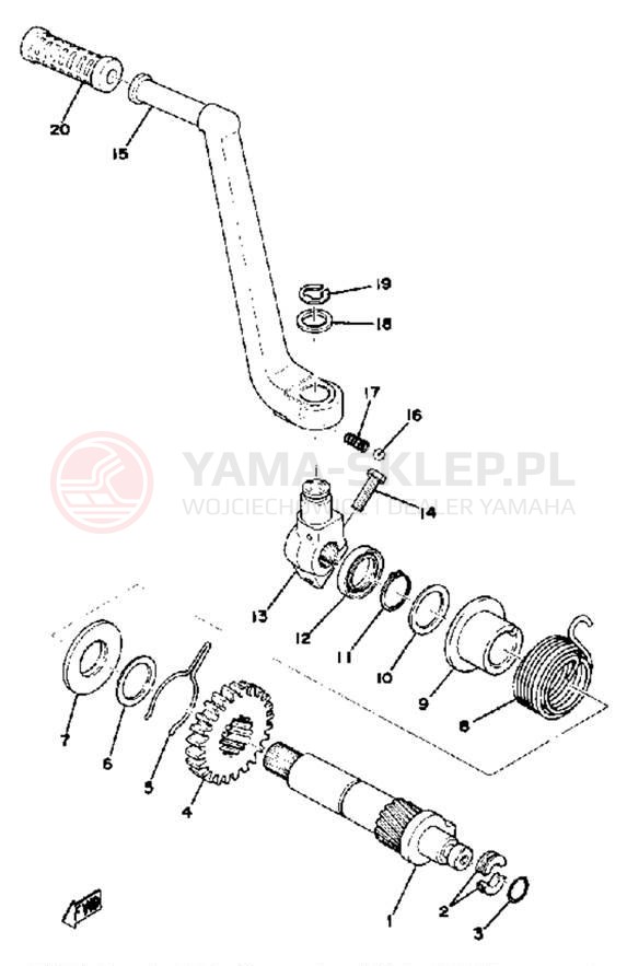 Schemat "kopniak" do Yamaha XS650D
