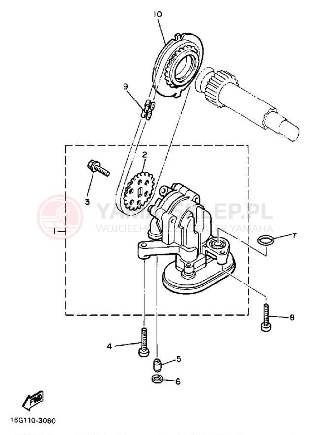 Schemat "Pompa olejowa" do Yamaha XJ650LJ