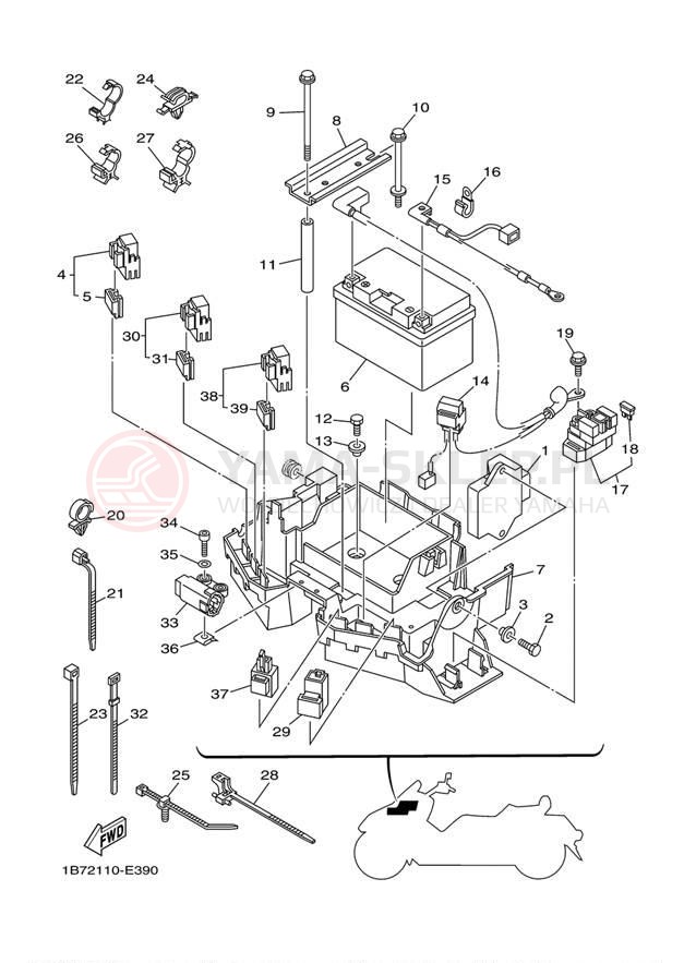 Schemat "układ elektryczny" do Yamaha MORPHOUS CP250W