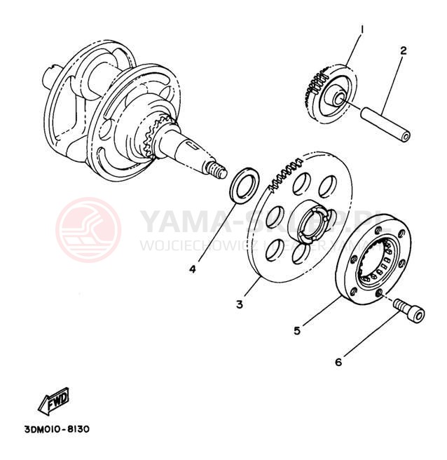 Schemat "rozrusznik" do Yamaha VIRAGO 250 XV250M/XV250MC