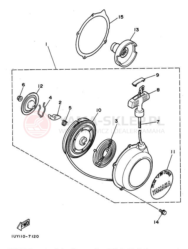 Schemat "układ elektryczny" do Yamaha MOTO-4 YFM350ERF