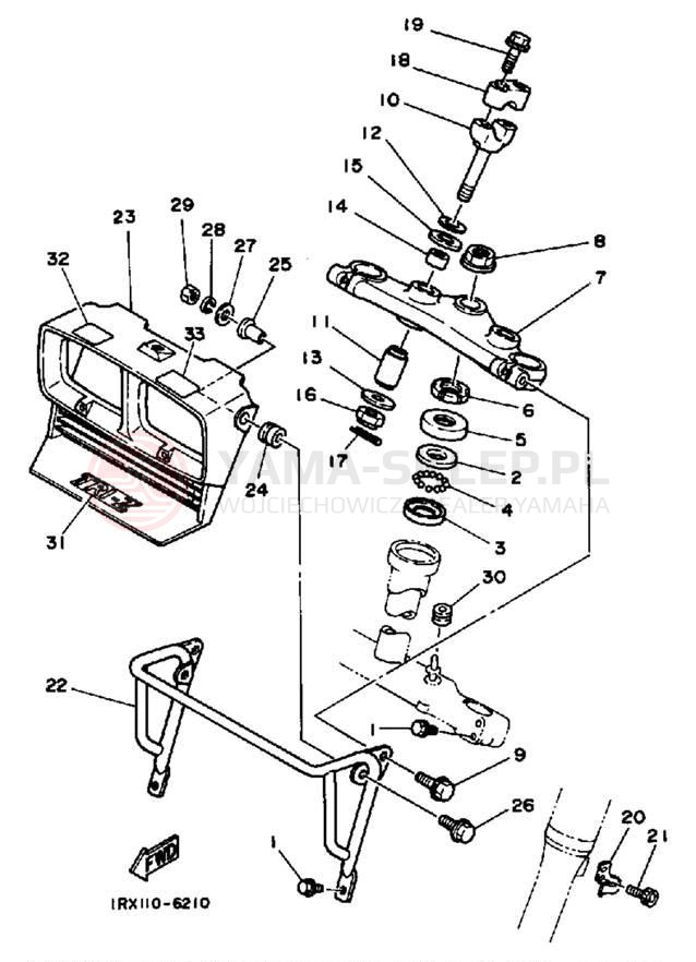 Schemat "Półki zawieszenia" do Yamaha YTZ250S