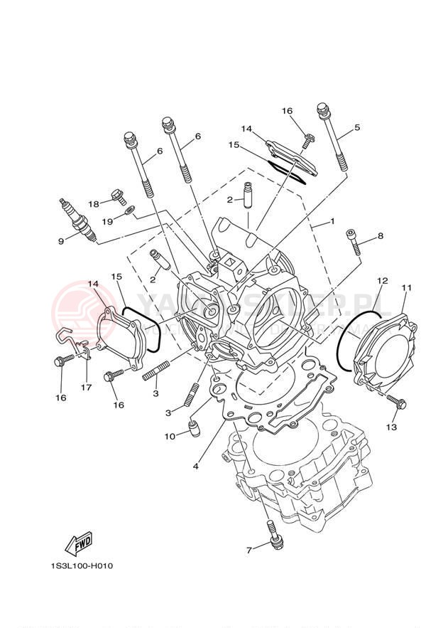 Schemat "głowica" do Yamaha RAPTOR 700 SE YFM7RSEZ