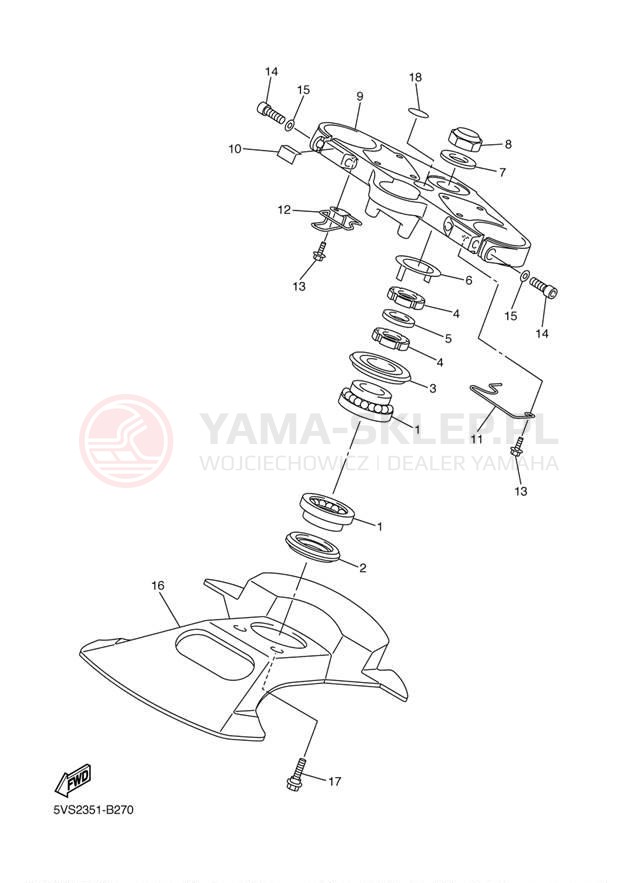 Schemat "Półki zawieszenia" do Yamaha FJR1300ABS FJR13AT/FJR13ATC